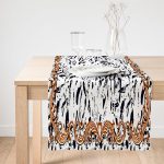 - SuetRunner-3796-Gorsel1 - Realhomes  Realhomes Zebra Motifli Özel Tasarım Dijital Baskılı Modern Süet Runner Realhomes