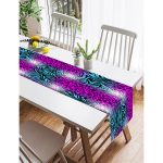 Realhomes Renkli Leopar Desenli Dijtal Baskılı Modern Süet Runner Realhomes