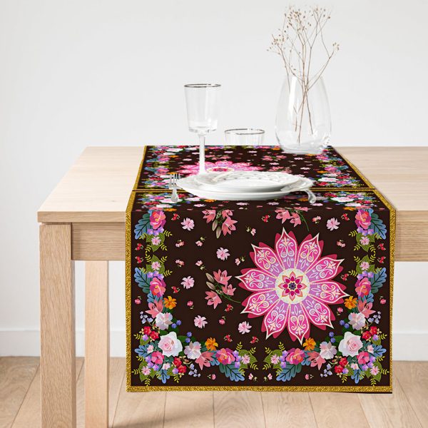 Realhomes Özel Seri Dijital Baskılı Modern Süet Runner Realhomes