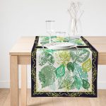 - SuetRunner-3810-Gorsel1 - Realhomes  Realhomes Beyaz Zeminde Renkli Yapraklar Dijital Baskılı Modern Süet Runner Realhomes