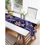 - SuetRunner-3811-Gorsel2 - Realhomes Realhomes Mor Zeminli 3d Dijital Baskılı Modern Süet Runner Realhomes