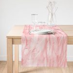 Realhomes Pudra Zeminli Dijital Baskılı Modern Süet Runner Realhomes