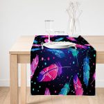 - SuetRunner-3831-Gorsel1 - Realhomes  Realhomes Lacivert Zeminde Tüy Desenli Özel Tasarım Modern Süet Runner Realhomes