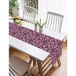 - SuetRunner-3833-Gorsel2 - Realhomes  Realhomes Pembe Zeminde Siyah Motifler Dijital Baskılı Modern Süet Runner Realhomes