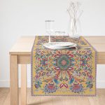 - SuetRunner-3841-Gorsel1 - Realhomes  Realhomes Etnik Motifli Dijital Baskılı Modern Süet Runner Realhomes