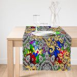 Realhomes Etnik Motifli Dijital Baskılı Modern Süet Runner Realhomes