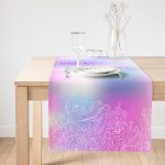 Realhomes Özel Tasarım Dijital Baskılı Modern Süet Runner Realhomes