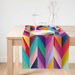 Realhomes Multi Colar Dijital Baskılı Modern Süet Runner Realhomes