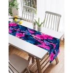 - SuetRunner-3859-Gorsel2 - Realhomes Realhomes Mavi Zeminde Rengarenk Çiçekler Dijital Baskılı Modern Süet Runner Realhomes