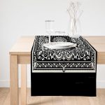 Realhomes Damask Motifli Modern Süet Runner Realhomes