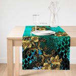 Realhomes Özel Tasarım Dijtal Baskılı Modern Süet Runner Realhomes