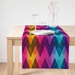 - SuetRunner-3872-Gorsel1 - Realhomes  Realhomes Renkli Zigzag Desenli Dijital Baskılı Modern Süet Runner Realhomes