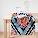 - SuetRunner-3892-Gorsel1 - Realhomes  Realhomes Mavi Zeminde Geometrik Motifler Dijital Baskılı Modern Süet Runner Realhomes