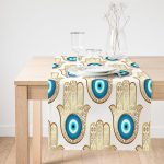 Realhomes Etnik Motifli Dijital Baskılı Modern Süet Runner Realhomes