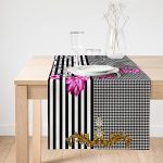 Realhomes Özel Tasarım Dijital Baskılı Modern Süet Runner Realhomes