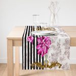 Realhomes Özel Tasarım Dijital Baskılı Modern Süet Runner Realhomes