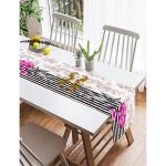 Realhomes Özel Tasarım Dijital Baskılı Modern Süet Runner Realhomes