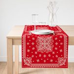 - SuetRunner-3907-Gorsel1 - Realhomes Realhomes Kırmzı Zeminde Etnik Motifler Dijital Baskılı Modern Süet Runner Realhomes