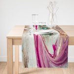 Realhomes Sulu Boya Desenli Özel Tasarım Dijital Baskılı Modern Süet Runner Realhomes