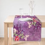 - SuetRunner-3925-Gorsel1 - Realhomes Realhomes Mor Zeminde Kelebek Desenli Dijital Baskılı Modern Süet Runner Realhomes