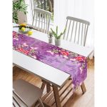 - SuetRunner-3925-Gorsel2 - Realhomes Realhomes Mor Zeminde Kelebek Desenli Dijital Baskılı Modern Süet Runner Realhomes