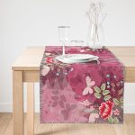 - SuetRunner-3926-Gorsel1 - Realhomes  Realhomes Pembe Zeminde Kelebek Desenli Dijital Baskılı Modern Süet Runner Realhomes