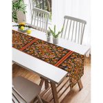 - SuetRunner-3930-Gorsel2 - Realhomes  Realhomes Kahverengi Etnik Motifli Dijital Baskılı Süet Runner Realhomes