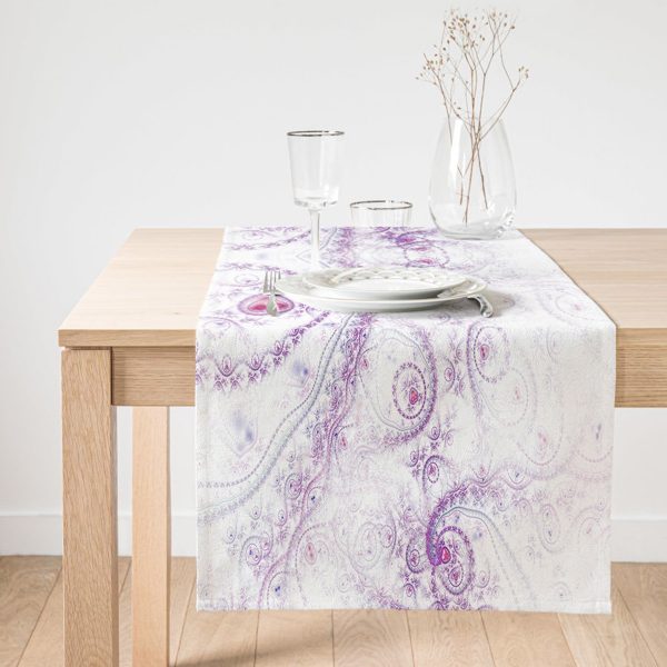 Realhomes Etnik Motifli Özel Tasarım Dijital Baskılı Modern Süet Runner Realhomes