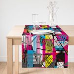 - SuetRunner-3939-Gorsel1 - Realhomes  Realhomes Renkli Mozaik Desenli Özel Tasarım Dijital Baskılı Modern Süet Runner Realhomes