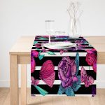 - SuetRunner-3944-Gorsel1 - Realhomes Realhomes Çizgili Zeminde Rengarenk Çiçekler Dijital Baskılı Modern Süet Runner Realhomes