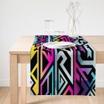 Realhomes Özel Tasarım Dijital Baskılı Modern Süet Runner Realhomes