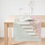 Realhomes Özel Tasarım Dijital Baskılı Modern Süet Runner Realhomes