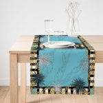 Realhomes Özel Tasarım Dijital Baskılı Modern Süet Runner Realhomes