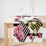 Realhomes Özel Tasarım Dijital Baskılı Modern Süet Runner Realhomes