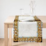 Realhomes Özel Tasarım Dijital Baskılı Modern Süet Runner Realhomes