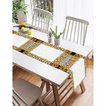 Realhomes Özel Tasarım Dijital Baskılı Modern Süet Runner Realhomes