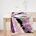 Realhomes Özel Tasarım Dijital Baskılı Modern Süet Runner Realhomes