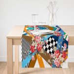 Realhomes Özel Tasarım Dijital Baskılı Modern Süet Runner Realhomes