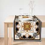 Realhomes Özel Tasarım Dijital Baskılı Modern Süet Runner Realhomes