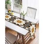 Realhomes Özel Tasarım Dijital Baskılı Modern Süet Runner Realhomes