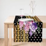 Realhomes Pembe Özel Tasarım Dijital Baskılı Modern Süet Runner Realhomes