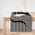 Realhomes Özel Tasarım Dijital Baskılı Modern Süet Runner Realhomes