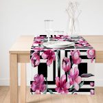 Realhomes Özel Tasarım Dijital Baskılı Modern Süet Runner Realhomes