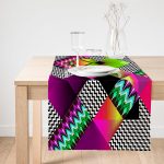 Realhomes Özel Tasarım Dijital Baskılı Modern Süet Runner Realhomes