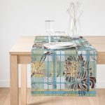 Realhomes Özel Tasarım Dijital Baskılı Modern Süet Runner Realhomes