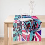 Realhomes Özel Tasarım Dijital Baskılı Modern Süet Runner Realhomes