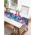 Realhomes Özel Tasarım Dijital Baskılı Modern Süet Runner Realhomes