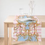 Realhomes Özel Tasarım Dijital Baskılı Modern Süet Runner Realhomes