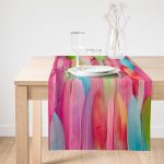 Realhomes Özel Tasarım Dijital Baskılı Modern Süet Runner Realhomes