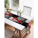 Realhomes Özel Tasarım Dijital Baskılı Modern Süet Runner Realhomes